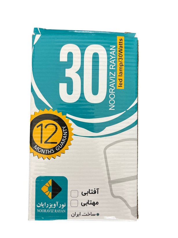 چراغ لامپ ال ای دی استوانه 30 وات بدنه فلزی نورآویز گارانتی دار